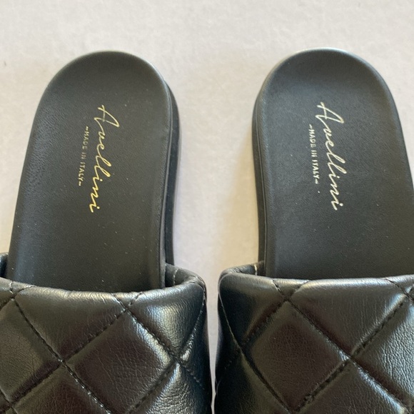 AVELLINI Women’s Black Cushion Slides Sandals Size 39 or 8 US - Picture 2 of 7